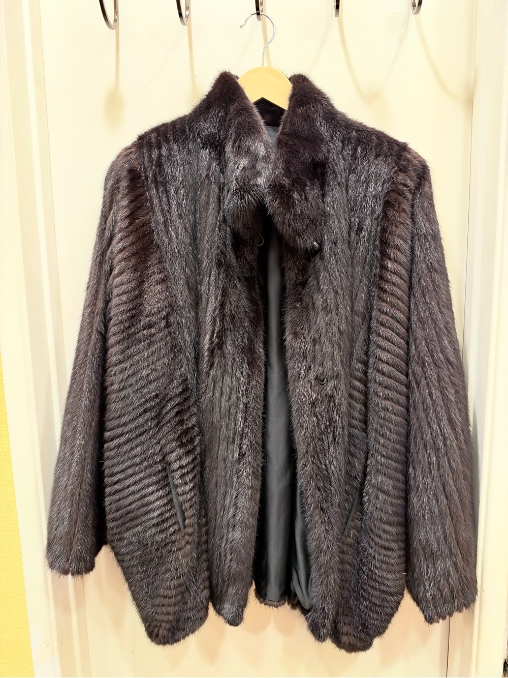 Saga Furs Dark Brown Mink Fur Coat